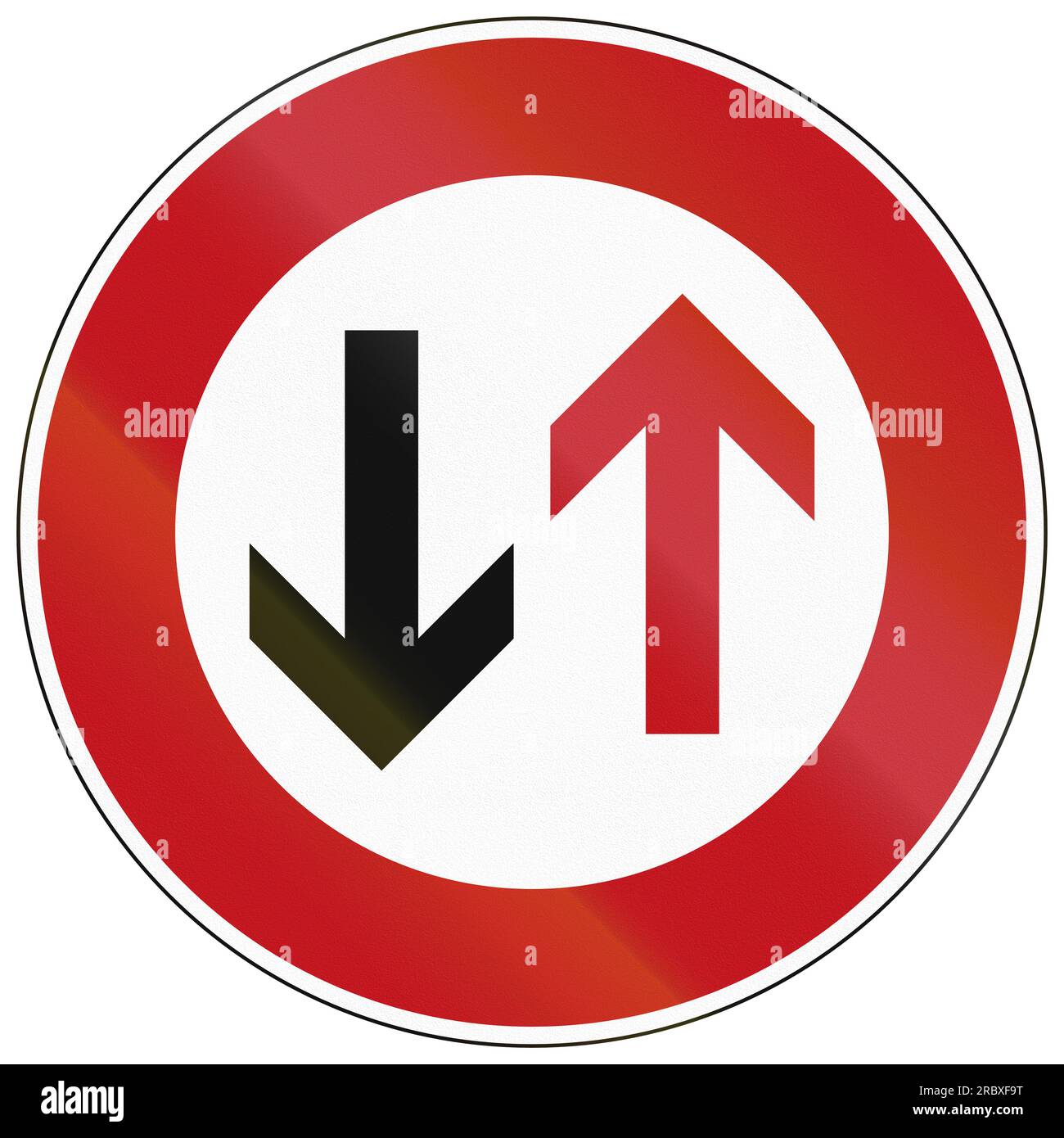 German traffic sign indicating that traffic has priority Stock Photo Alamy