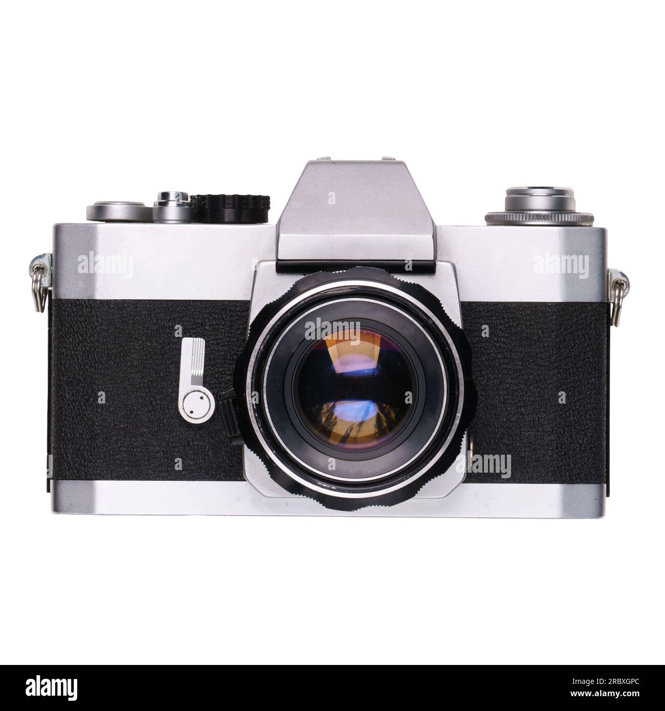 vintage old film camera isolated on white background Stock Photo - Alamy