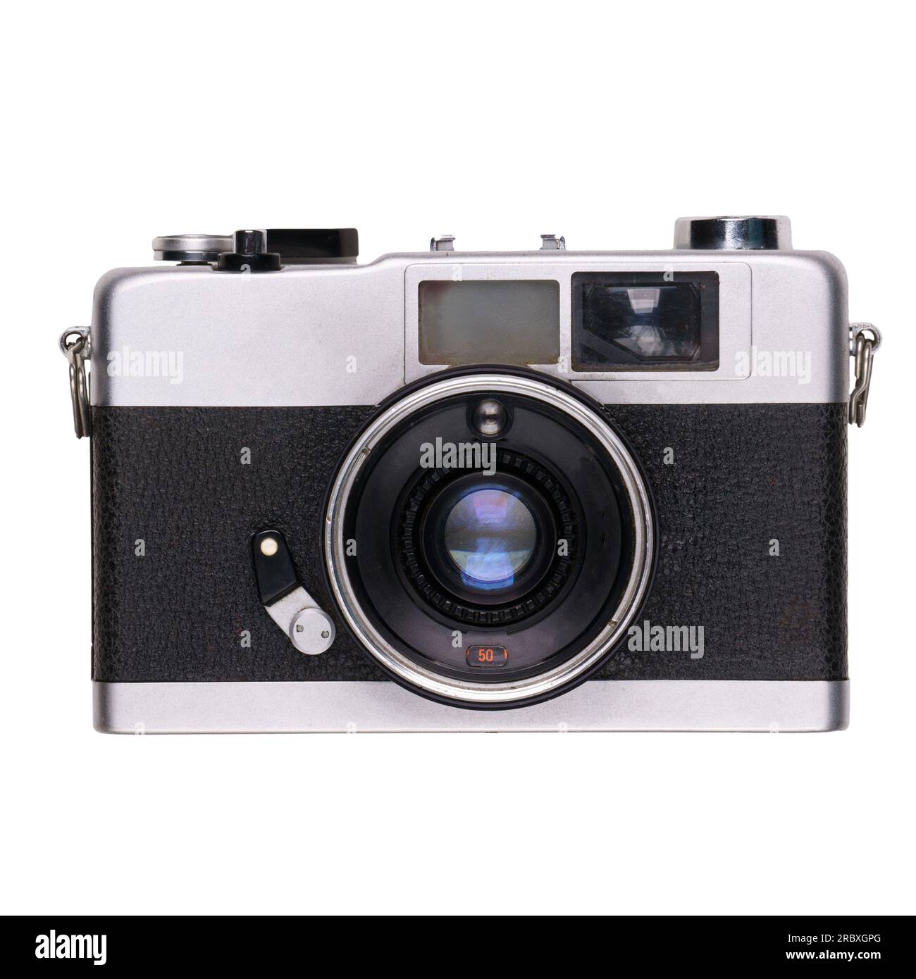 vintage old film camera isolated on white background Stock Photo - Alamy
