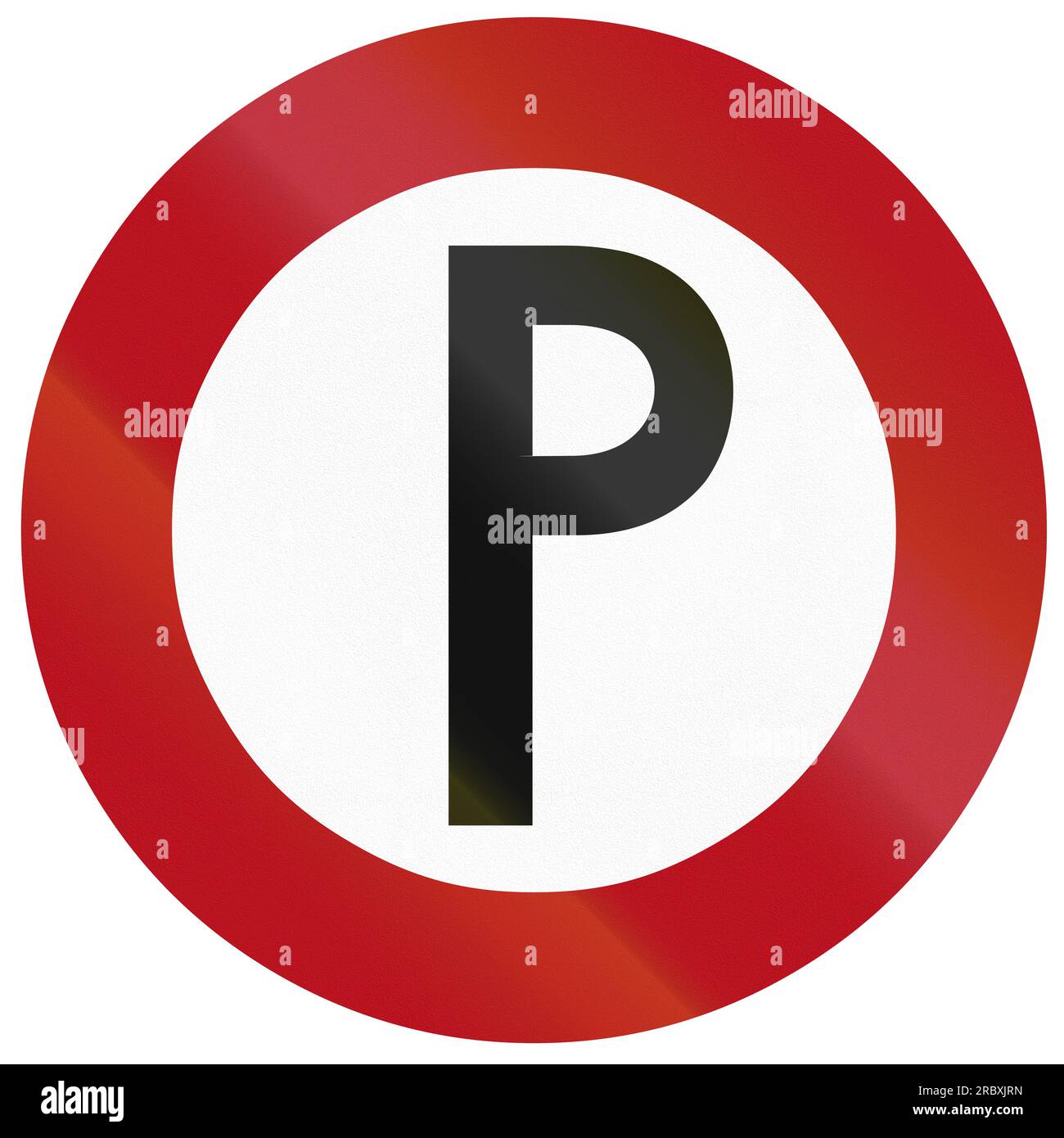 Old design (1934) of a German Parkplatz/parking lot sign. Stock Photo