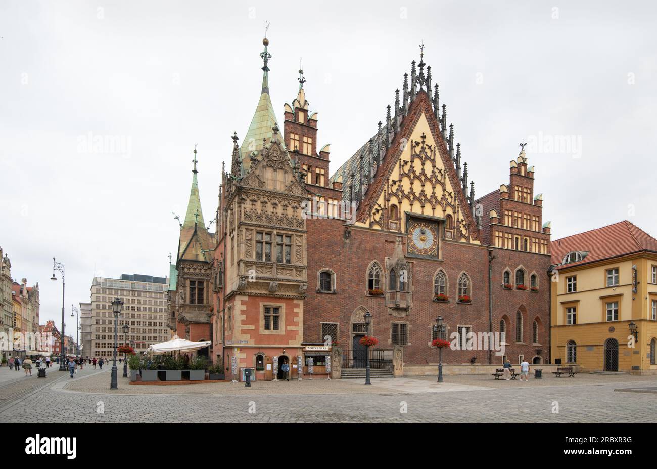 Gothic Town Hall, Wroclaw, Poland Stock Photo