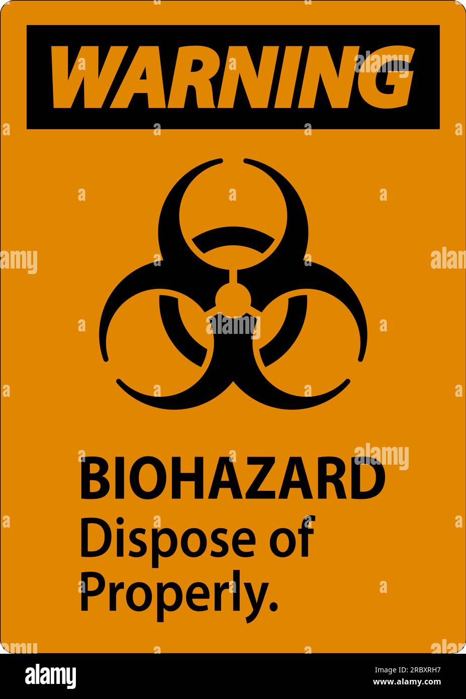 Biohazard Warning Label Biohazard Dispose Of Properly Stock Vector