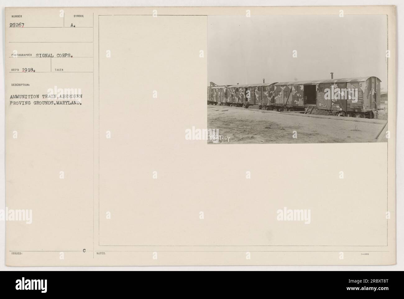 Soldiers unload ammunition from an ammunition train at the Aberdeen ...