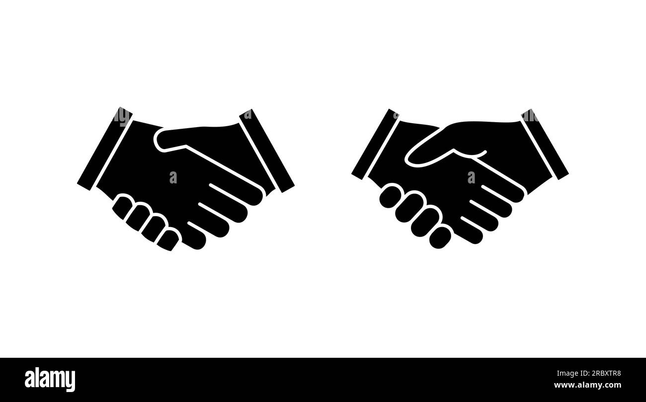 Hand shake icon vector. business handshake. contract agreement ...