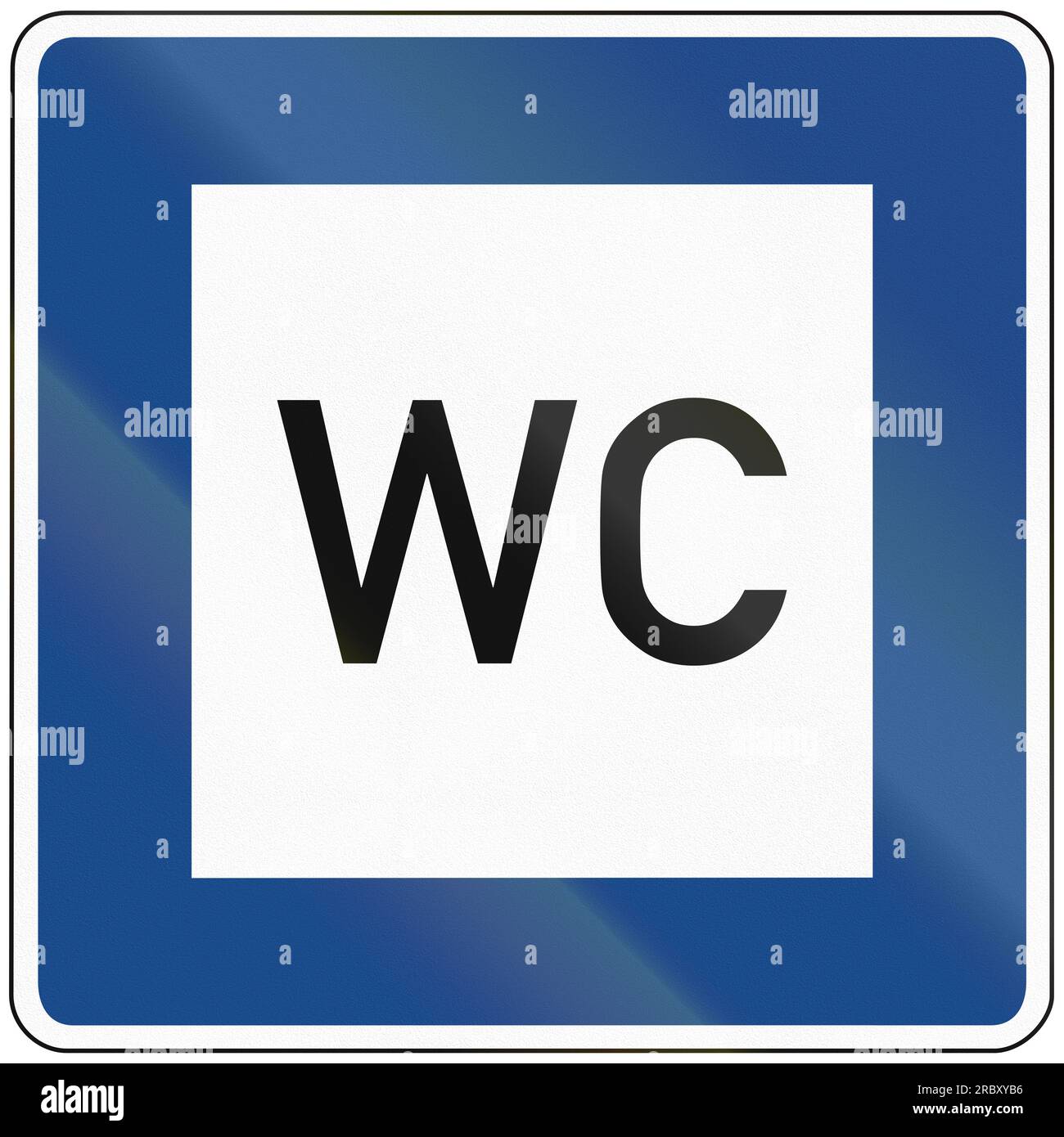 Official German traffic sign Toilet Stock Photo Alamy