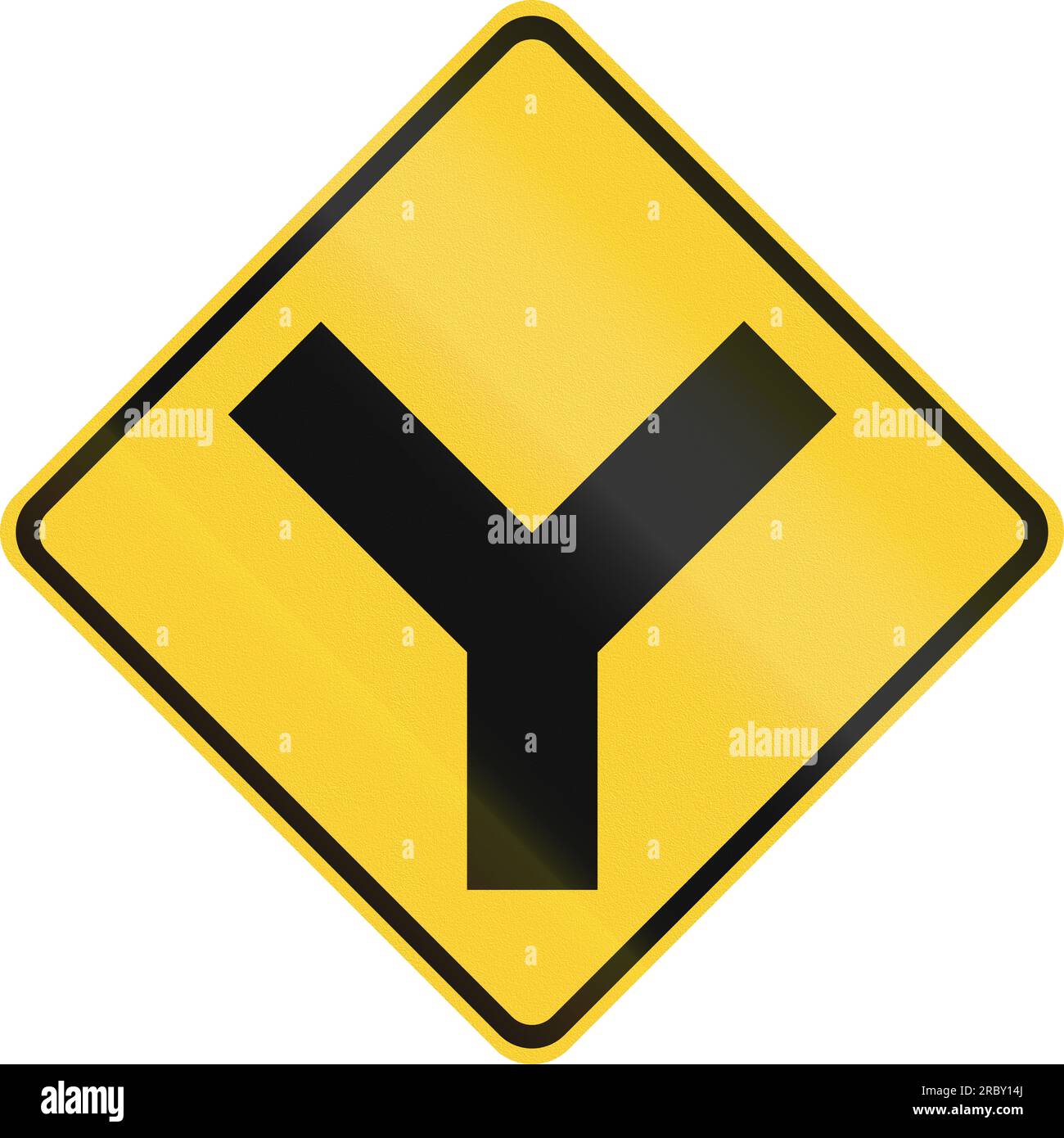 US road warning sign: Intersection ahead Stock Photo - Alamy