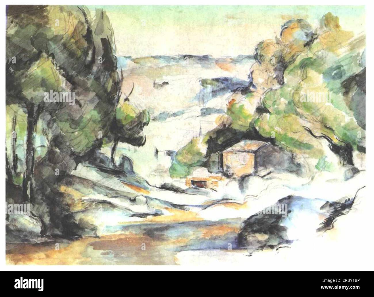 Cezanne painting in provence hi-res stock photography and images