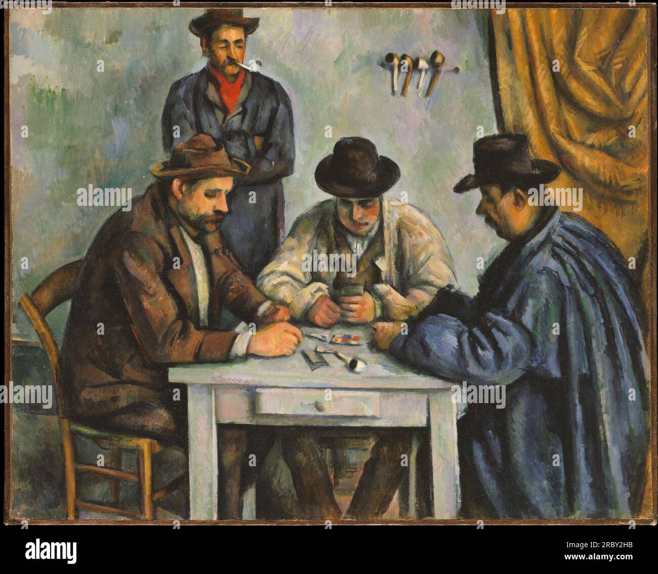 The Card Players 1892 by Paul Cezanne Stock Photo