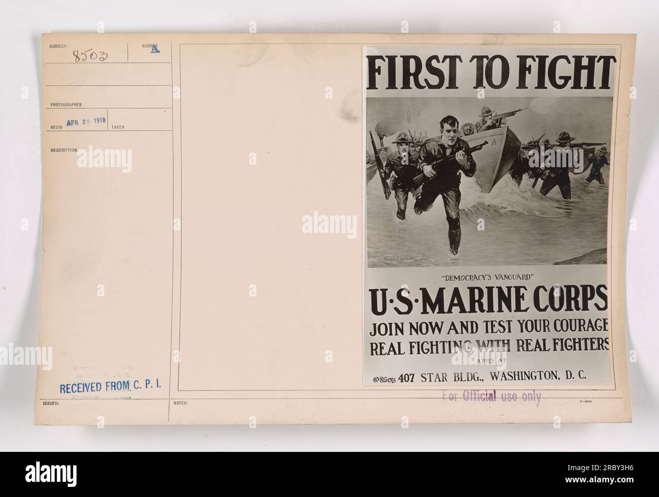 American recruitment poster 1918 hi-res stock photography and 