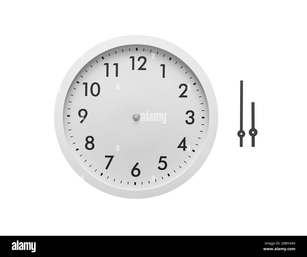 Round clock with arrows isolated on white Stock Photo Alamy