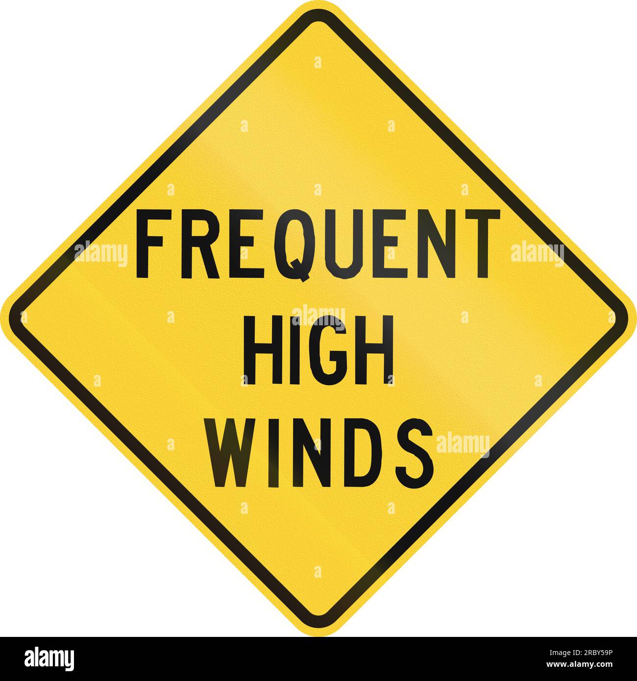 US warning traffic sign Frequent high winds Stock Photo Alamy