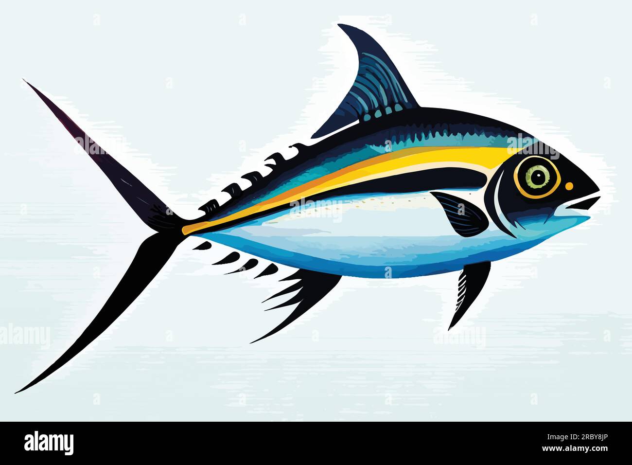 Tuna fish watercolor art Stock Vector Image & Art Alamy