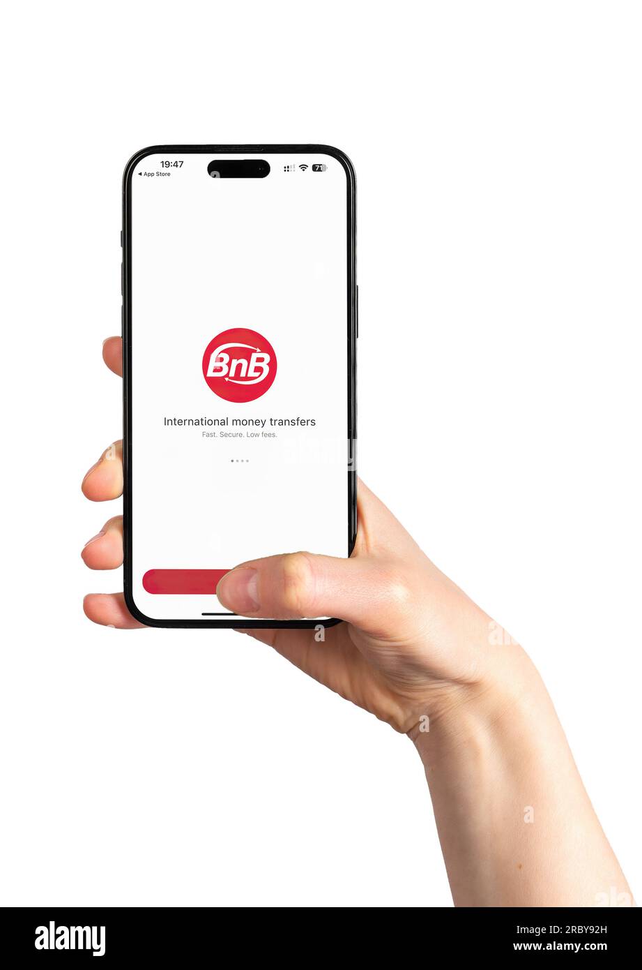 Berlin Germany July 07 2023 BNB, Binance finance app on phone screen. Stock Photo