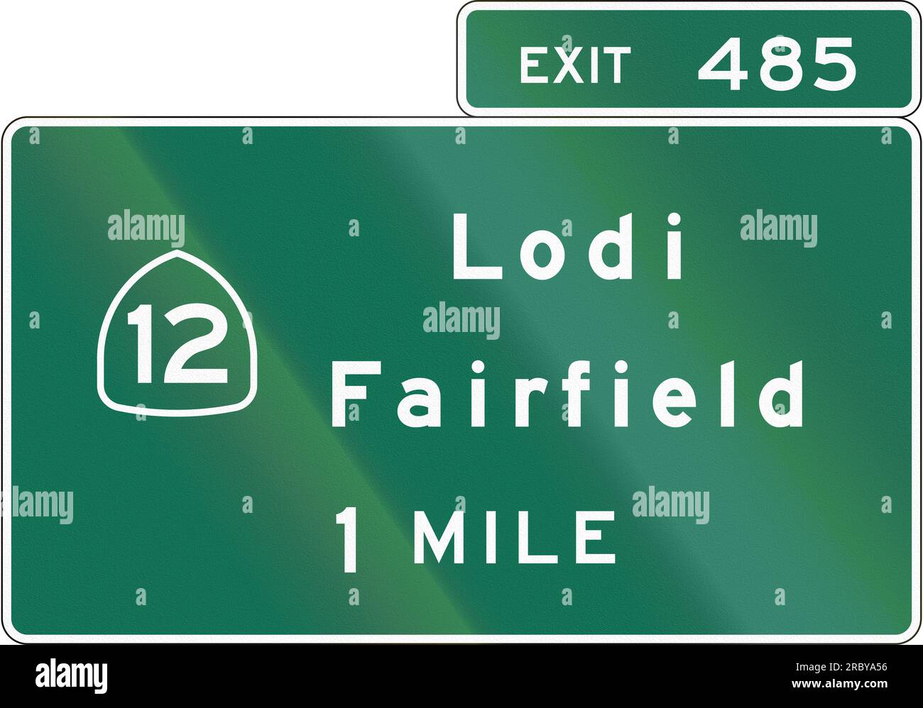 United States Interchange Advance Guide Signs, California Stock Photo