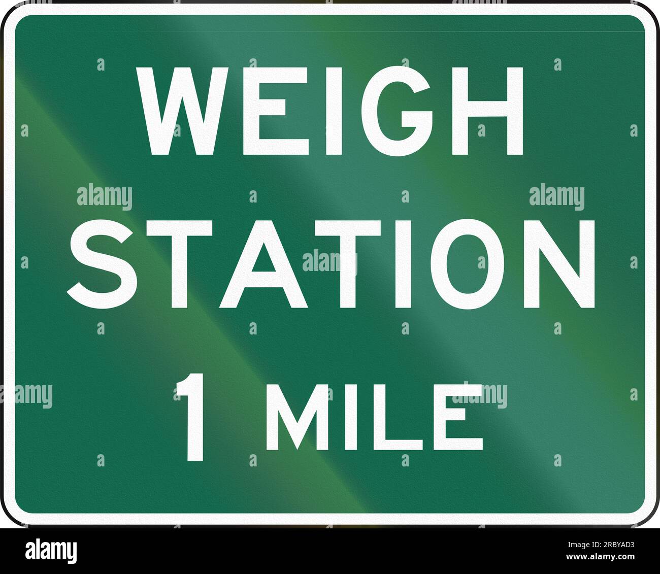 United States MUTCD sign Weigh station in 1 Mile Stock Photo Alamy