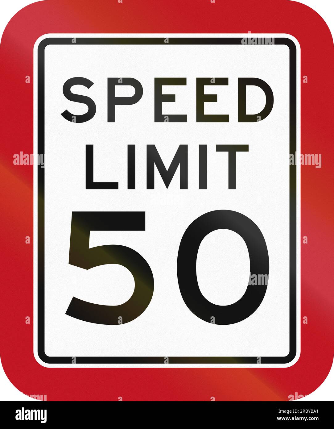 United States Texas speed limit sign with red border Stock Photo - Alamy