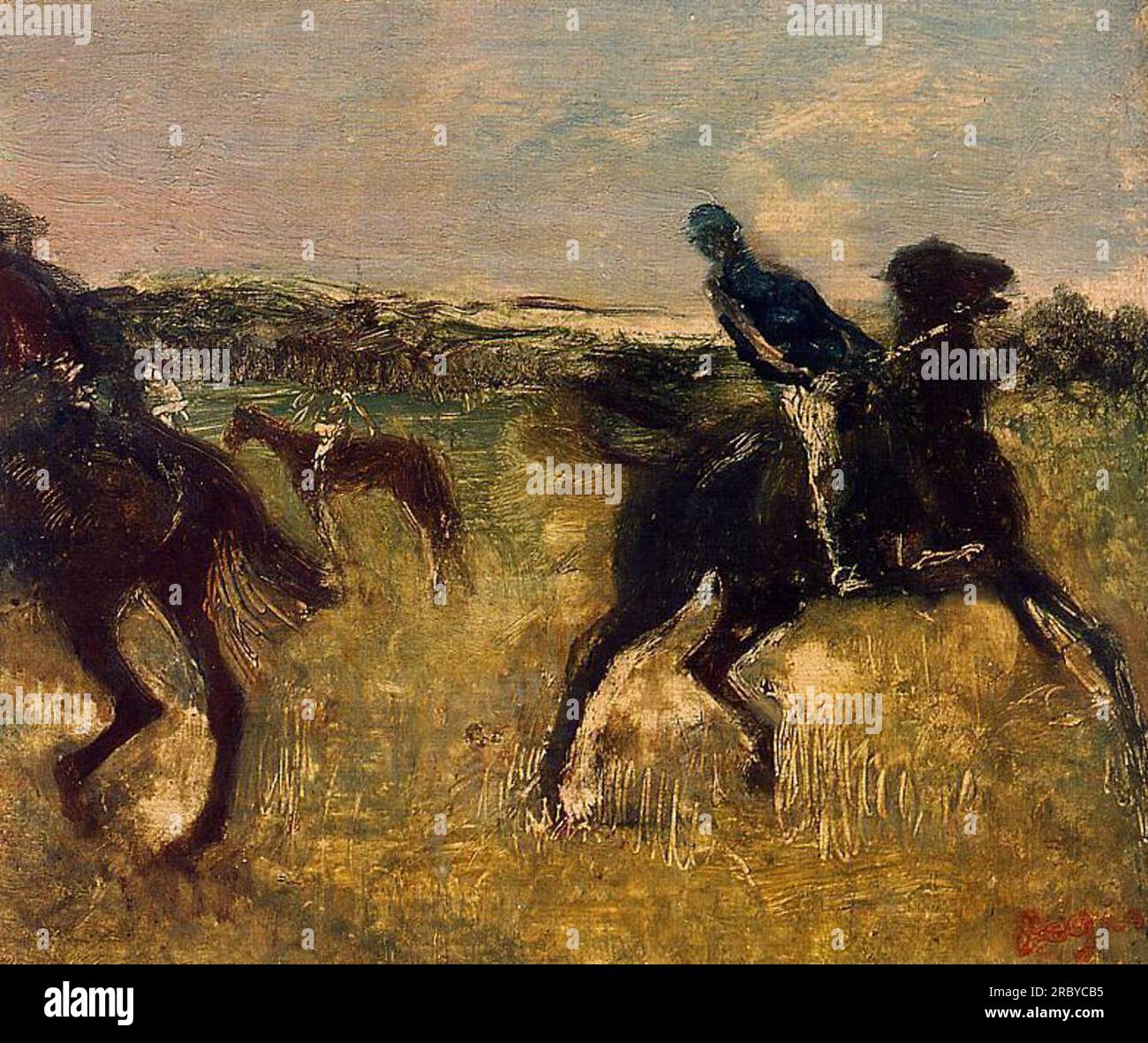 Jockeys 1895 by Edgar Degas Stock Photo - Alamy