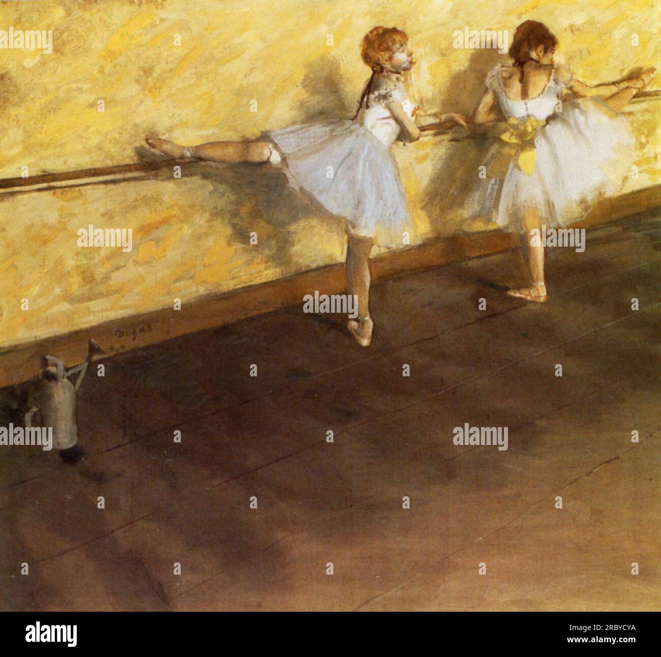 Dancers Practicing at the Barre - by Edgar Degas, 1877 Stock Photo