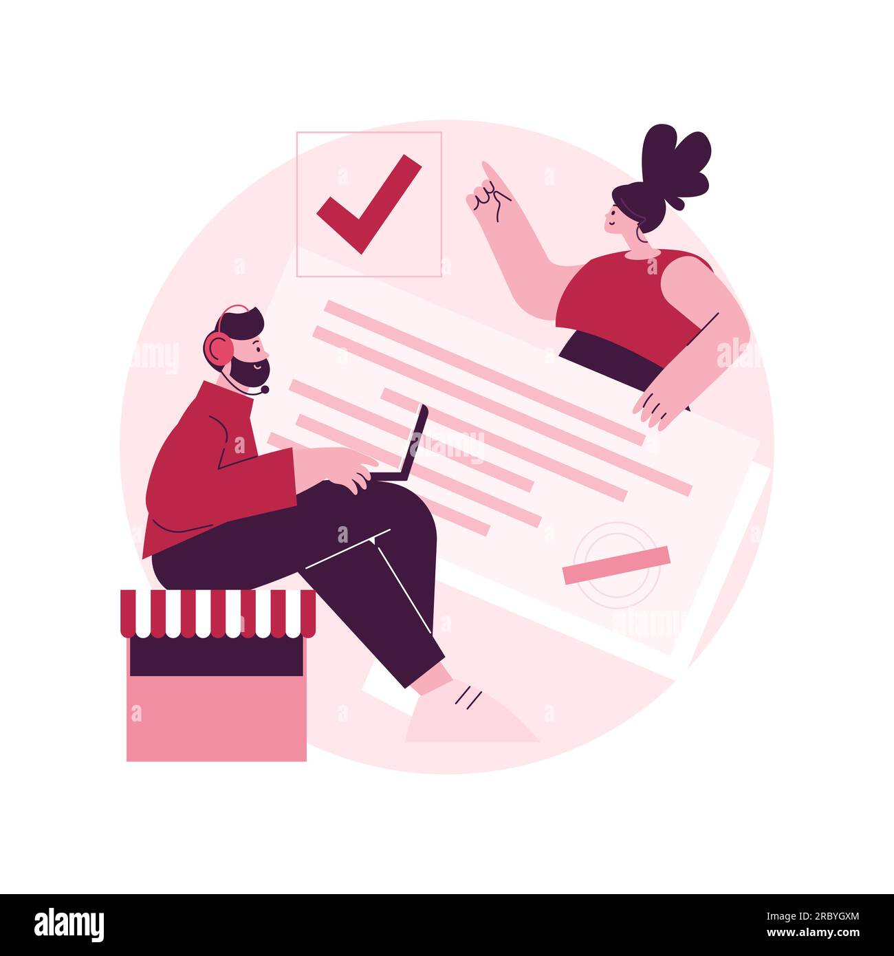 Acknowledgment received abstract concept vector illustration. Acknowledgment receipt letter