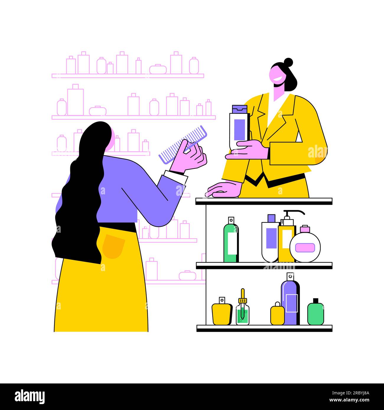 Hair product isolated cartoon vector illustrations