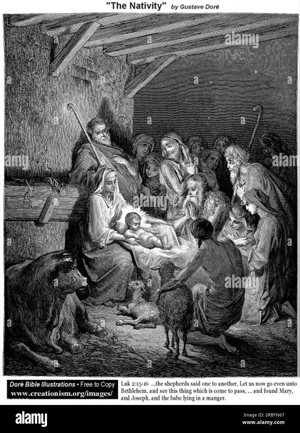 The Nativity by Gustave Dore Stock Photo - Alamy