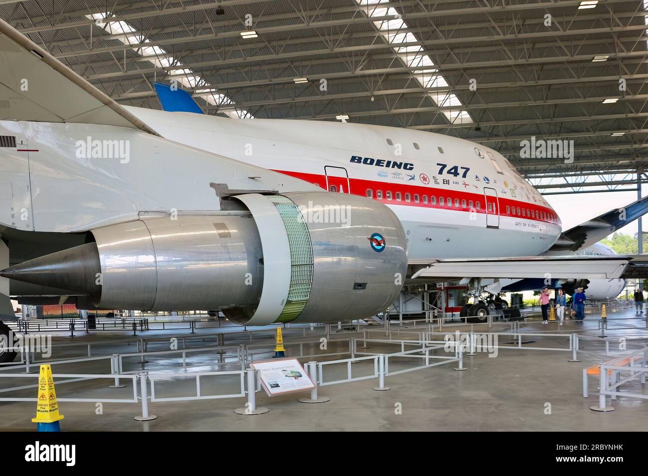 First Jumbo jet RA001 Boeing 747-121 airliner The Museum of Flight Seattle Washington State USA Stock Photo