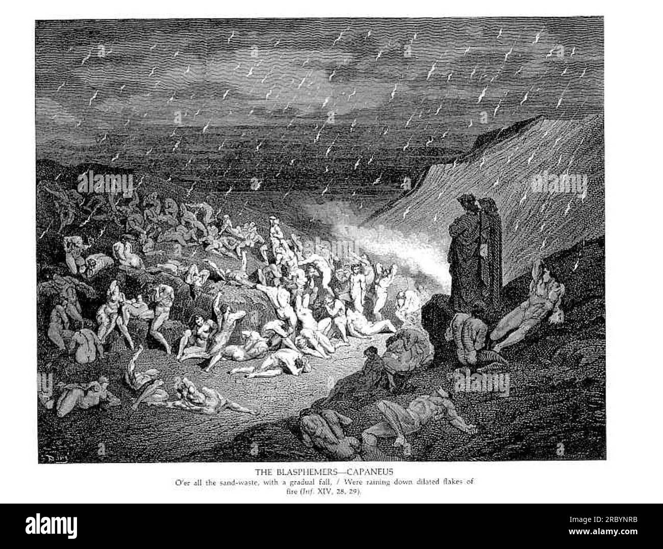 The Blasphemers--Capaneus by Gustave Dore Stock Photo - Alamy