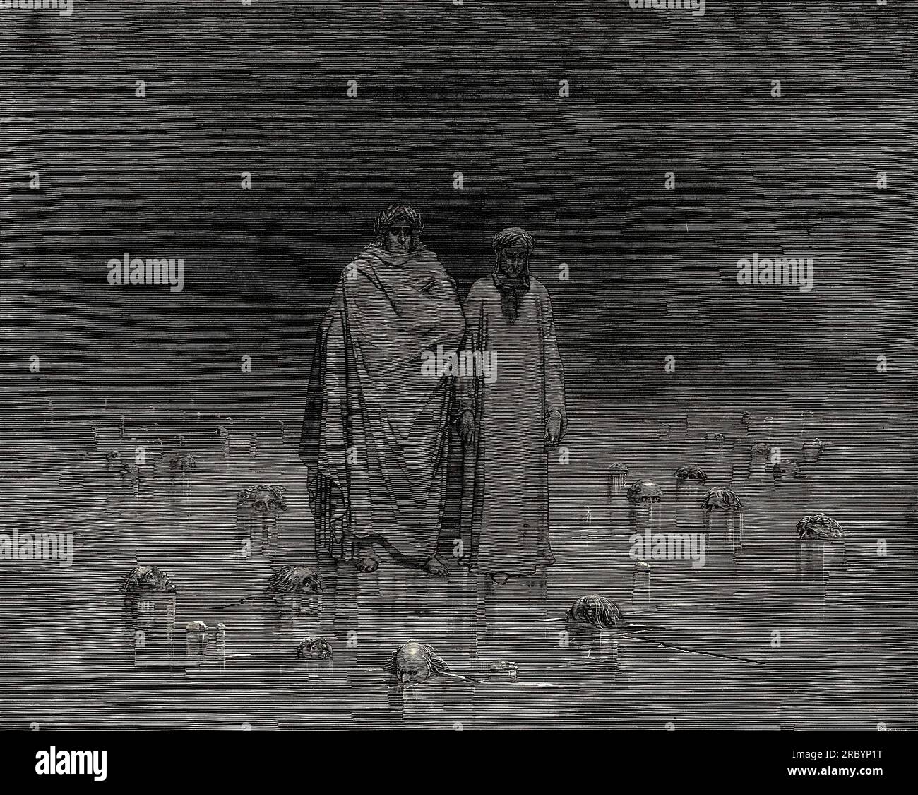 The Inferno, Canto 32 by Gustave Dore Stock Photo Alamy