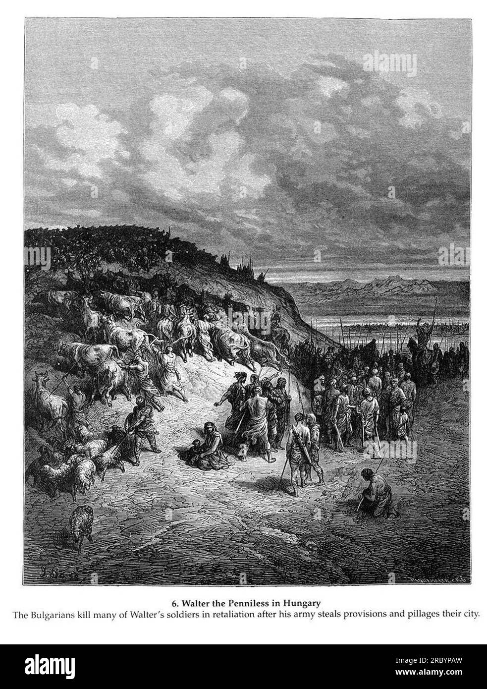 Walter the Penniless in Hungary by Gustave Dore Stock Photo Alamy