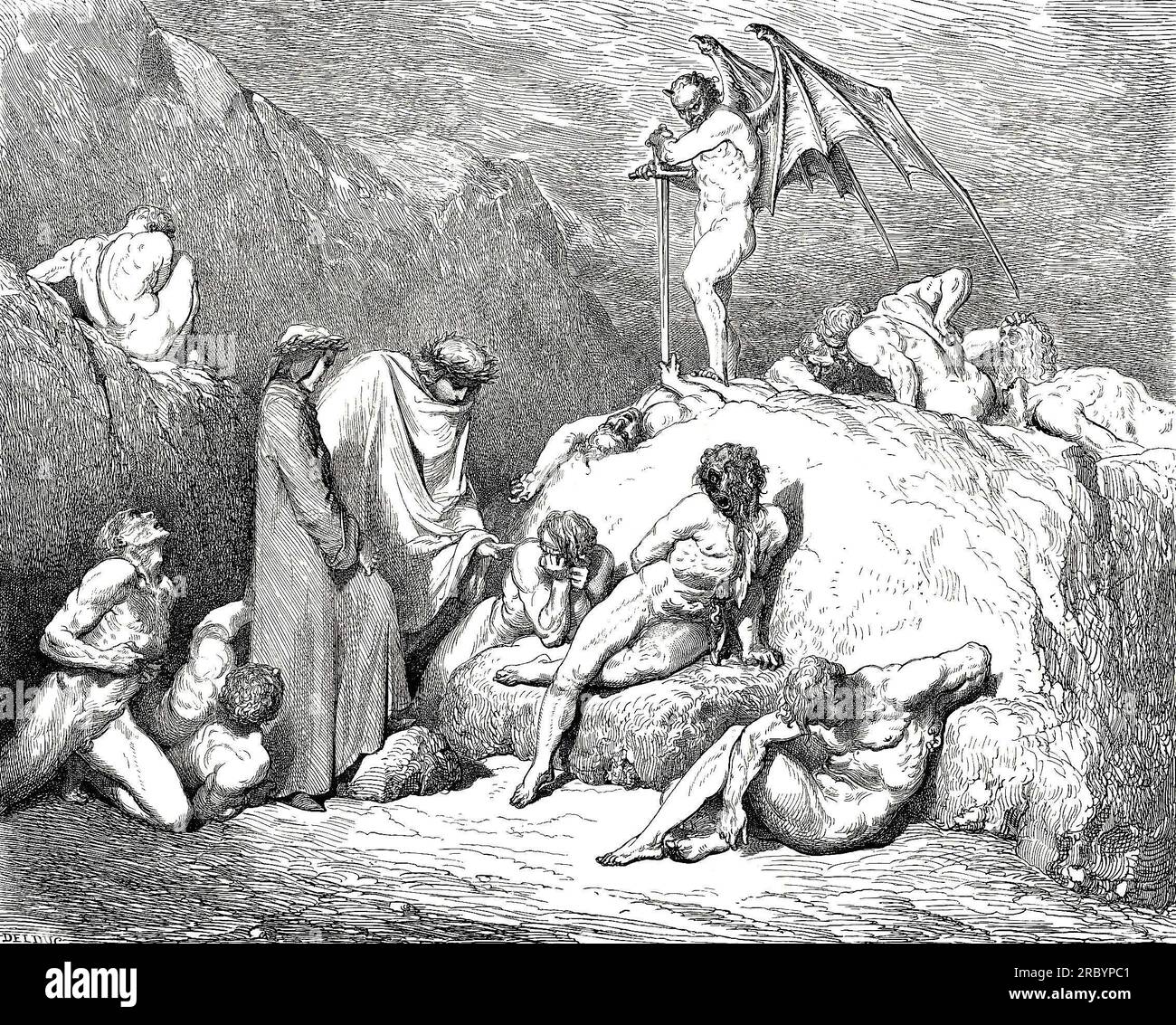 The Inferno, Canto 28 by Gustave Dore Stock Photo Alamy