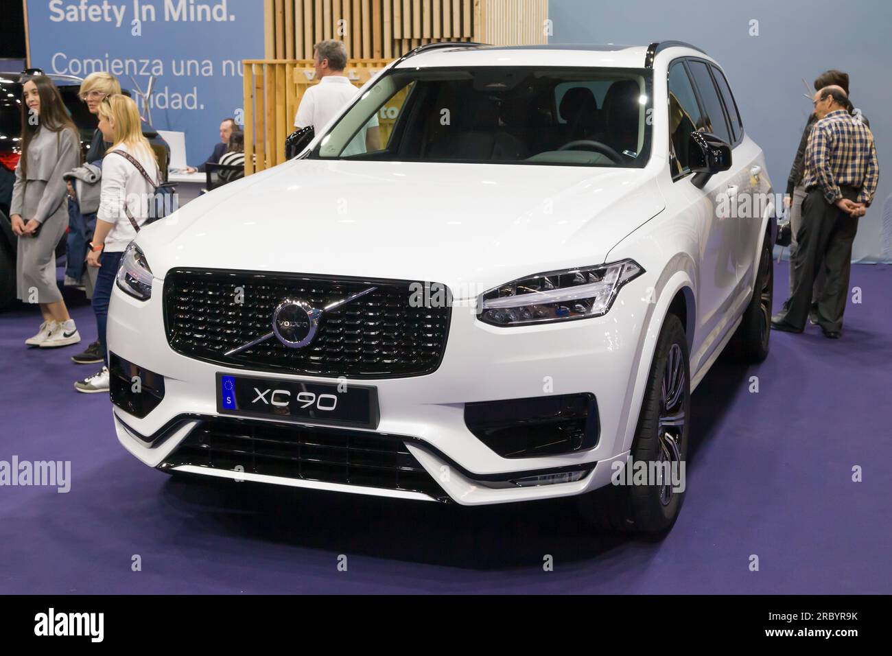 Barcelona, Spain - May 14, 2023: Volvo XC90 on display at Automobile Barcelona 2023 in Barcelona, Spain. Stock Photo