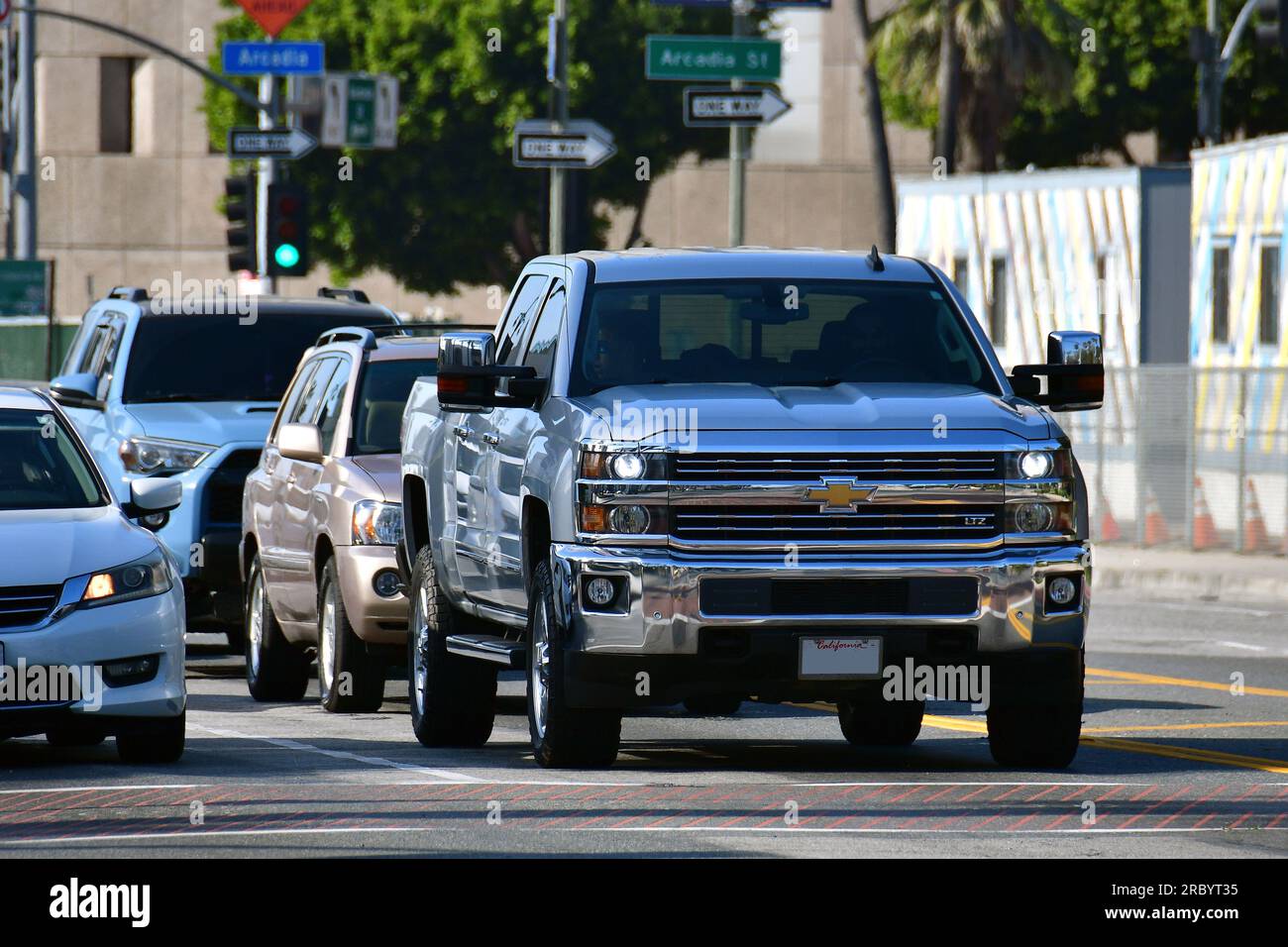Chevrolet Silverado LTZ car, Los Angeles, USA, North America Stock