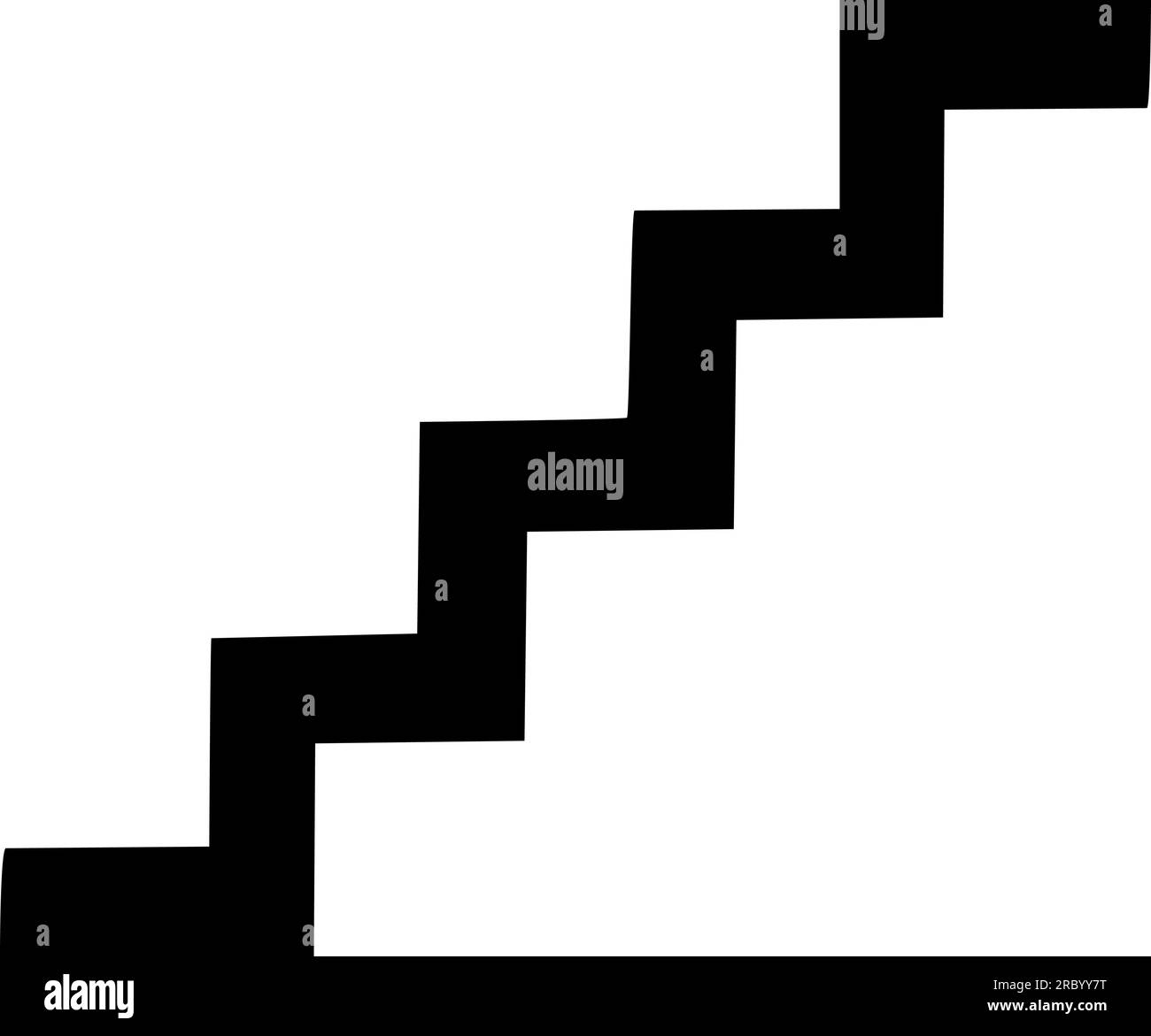 aiga staircase symbol on white background Stock Vector