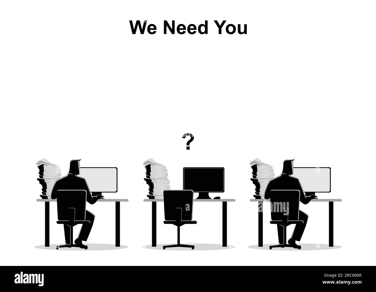 Job vacancy Black and White Stock Photos & Images Alamy