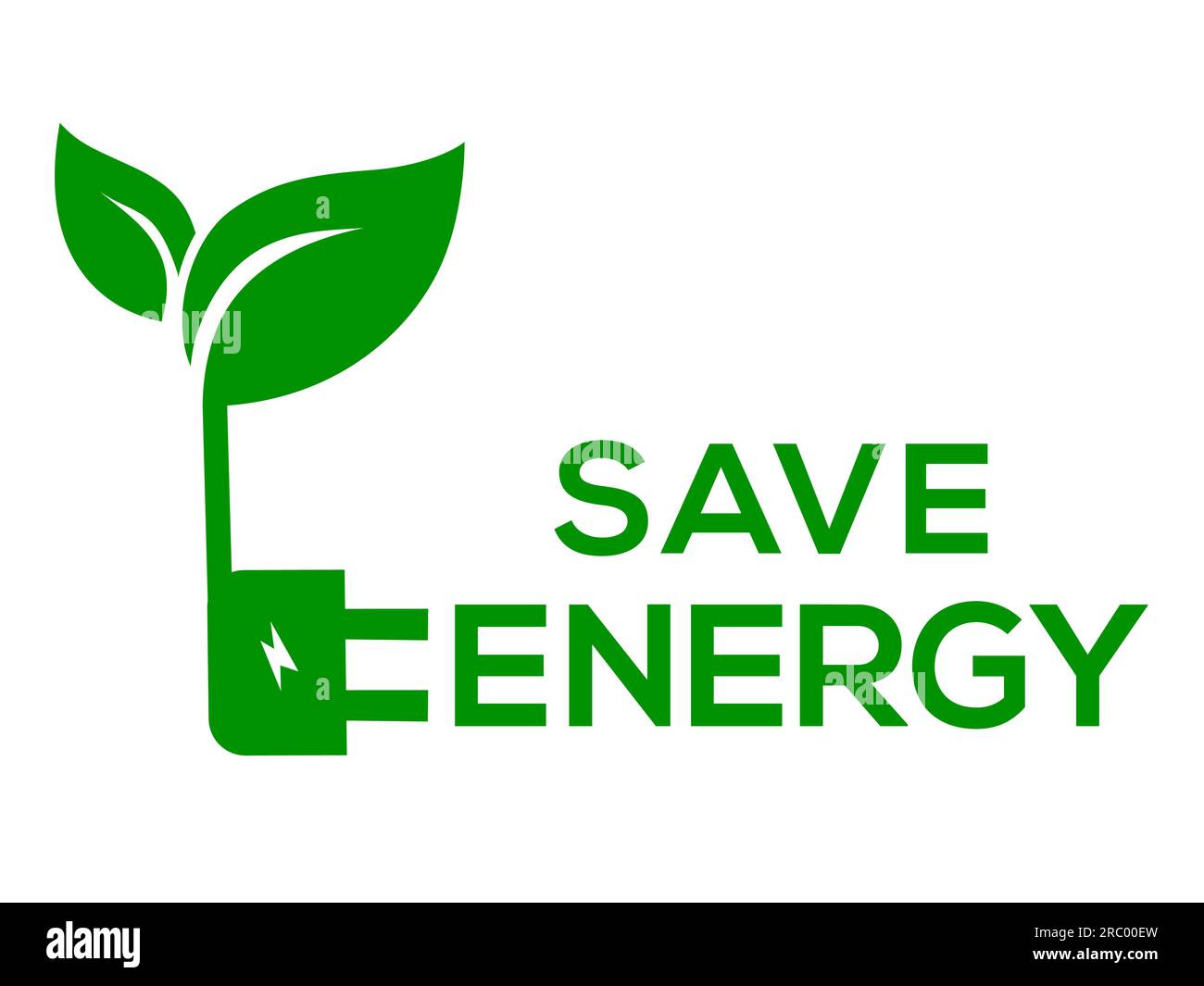 White background Save energy logo or icon, Save energy vector logo ...