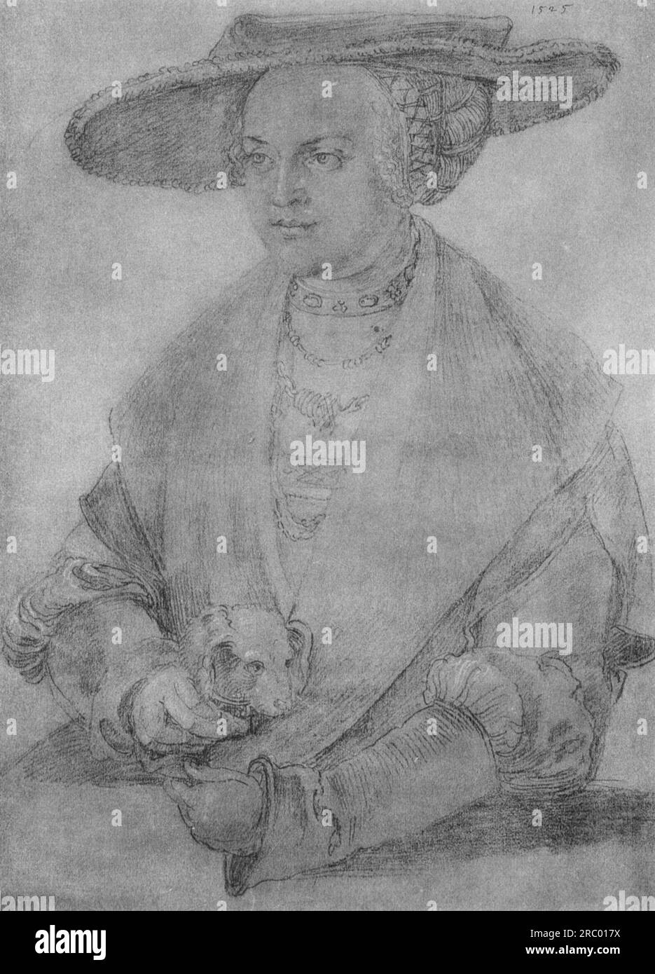Portrait of Susanne von Brandenburg Ansbach by Albrecht Durer Stock Photo