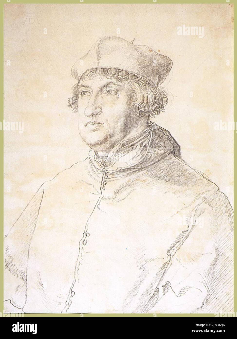 Cardinal Albrecht von Brandenburg 1519 by Albrecht Durer Stock Photo