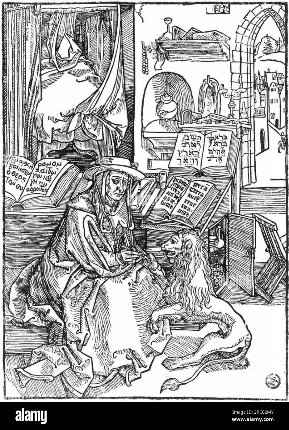 St Jerome 1492 by Albrecht Durer Stock Photo Alamy