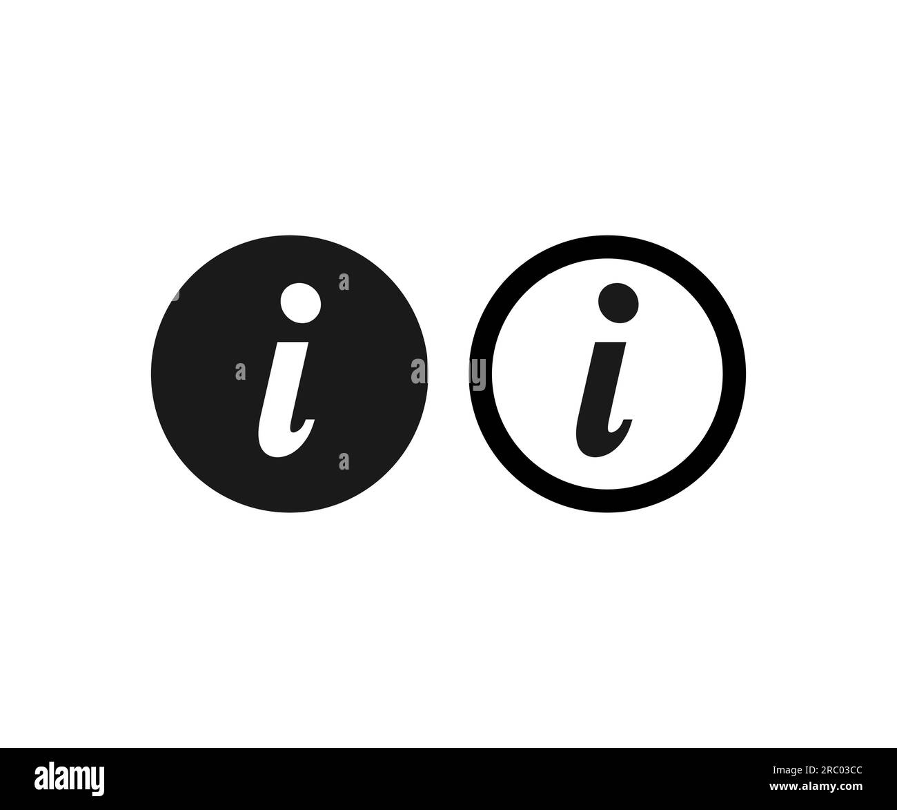 Information icon set. Info button. Info symbol. Black and white information icon. Information, info simple vector design and illustration. Stock Vector