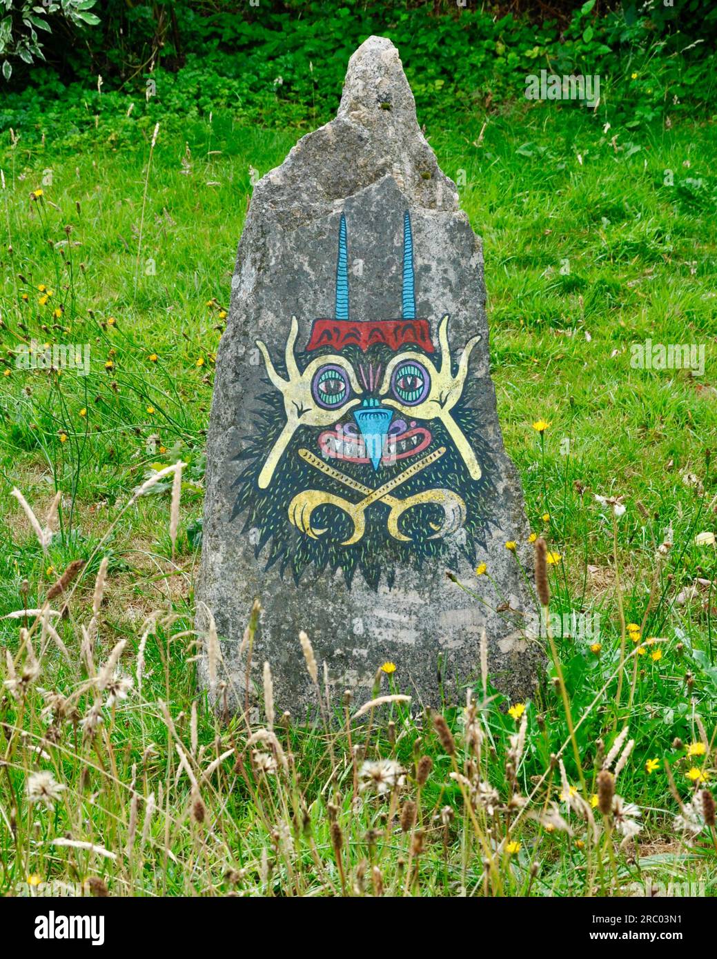 Standing Stone in Moretonhamstead, Devon, England - Suzan Vagoose Stock ...