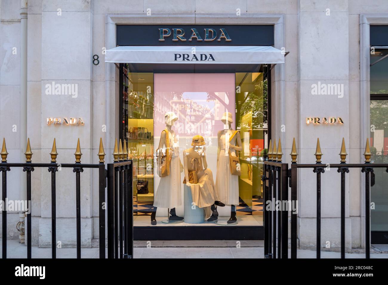 Exterior view of a Prada boutique in the Champs-Elysees district of Paris,  France. Prada is an Italian brand specializing in fashion and luxury Stock  Photo - Alamy