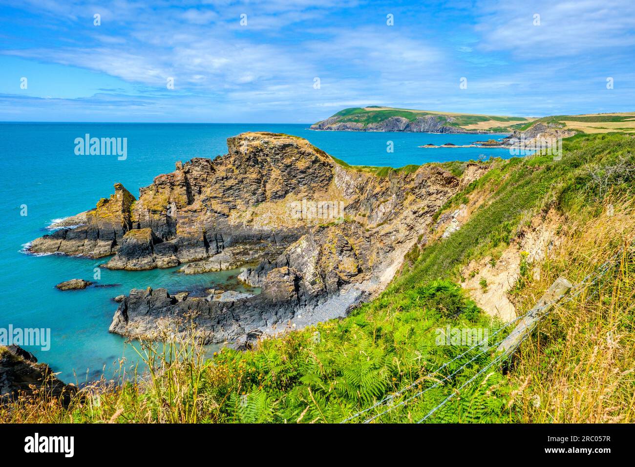 The Pembrokeshire Coast at Dinas Head, Wales, UK Stock Photo