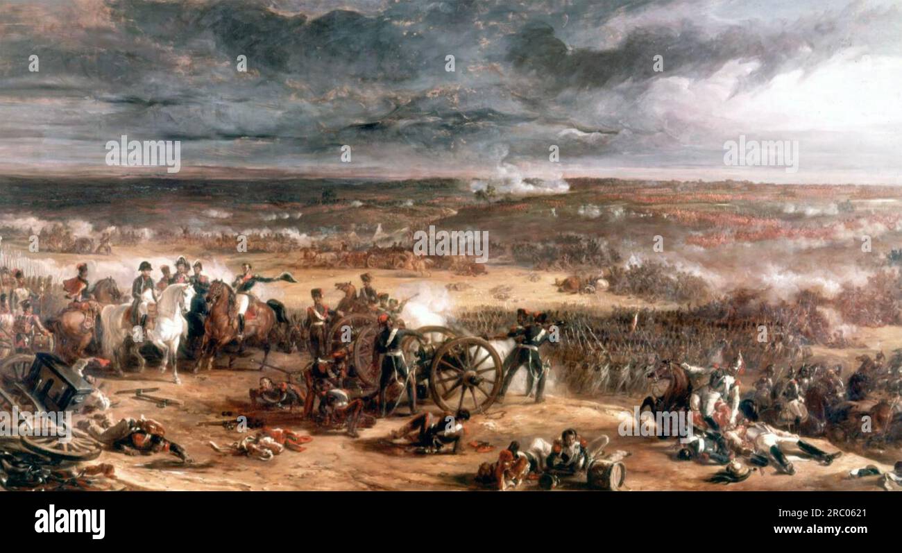 BATTLE OF WATERLOO 18 June 1815 by William Allan (17821850) showing