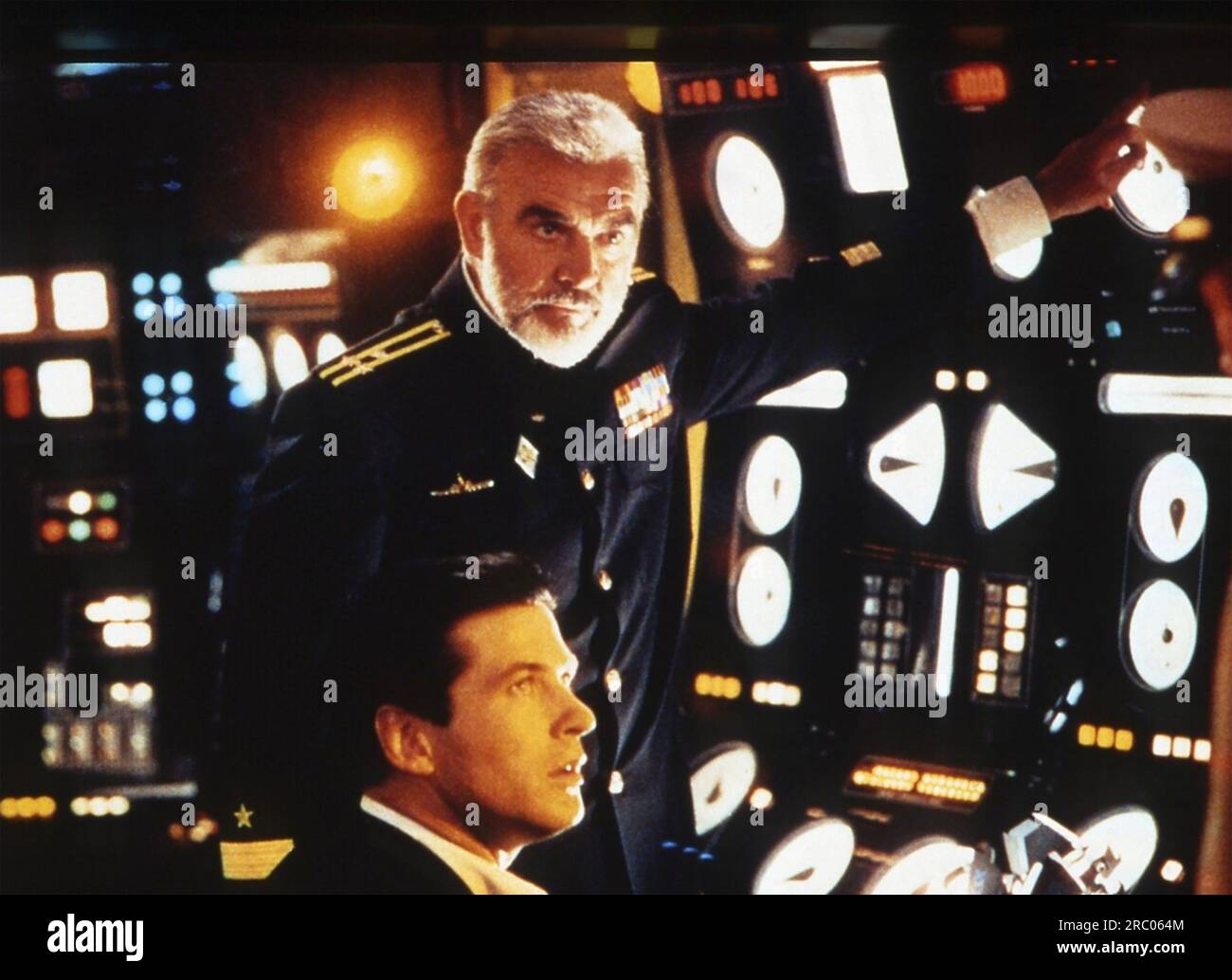 THE HUNT FOR RED OCTOBER  1990 Paramount Pictures film with Sean Connery at top and Alec Baldwin Stock Photo