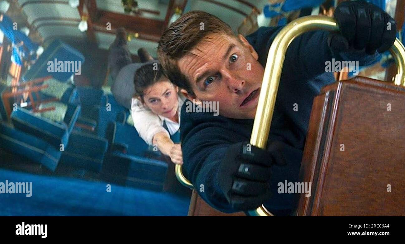 MISSION : IMPOSSIBLE DEAD RECKONING PART ONE 2023 Paramount Pictures film with Tom Cruise and Hayley Atwell . Photo Christian Black Stock Photo