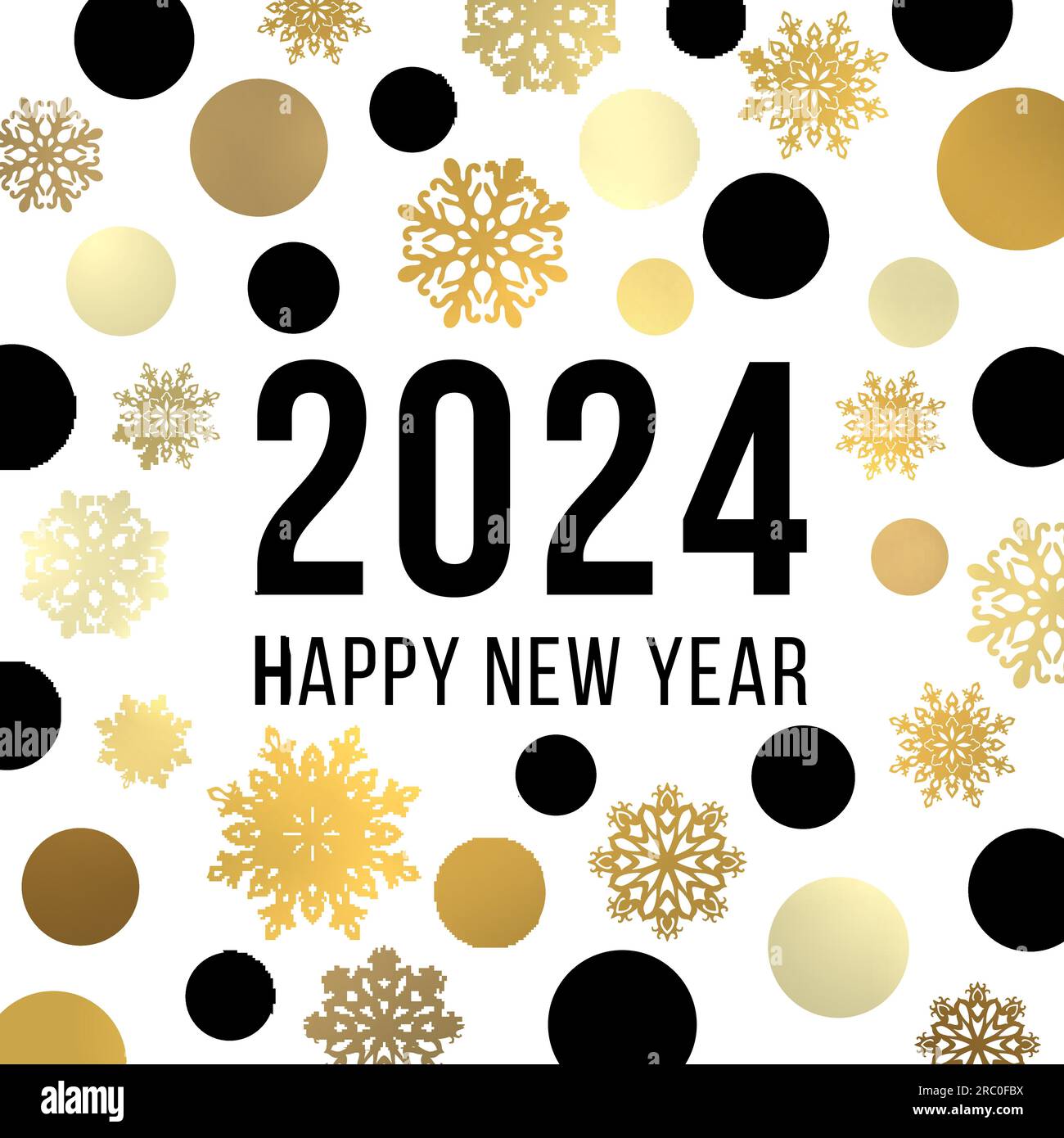 Happy new year 2024 greeting card Royalty Free Vector Image