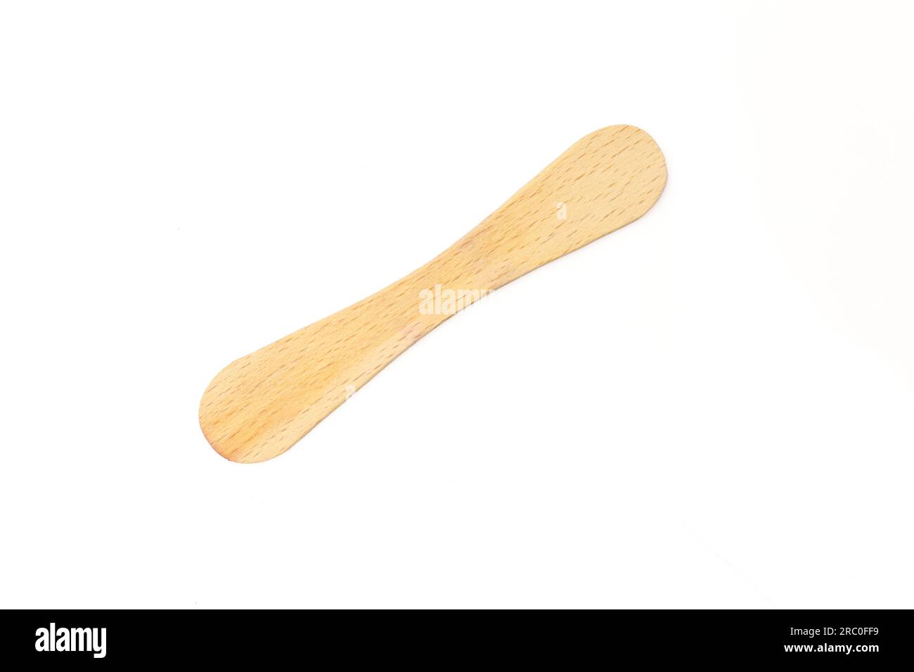 Wooden ice cream lolly stick isolated on white background Stock Photo