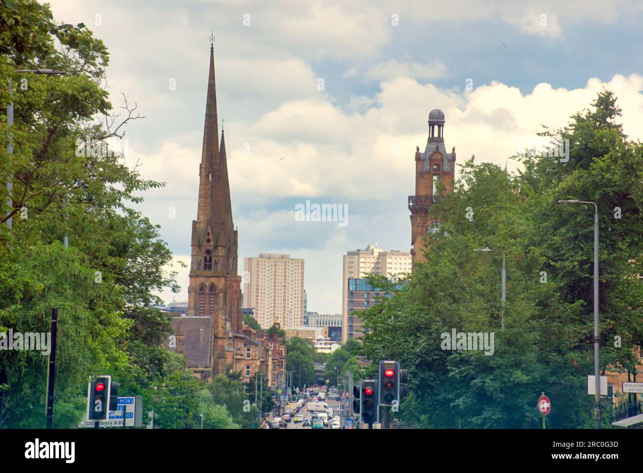 trendy part of great western road and the a82 in the west end acceding to timeout Stock Photo