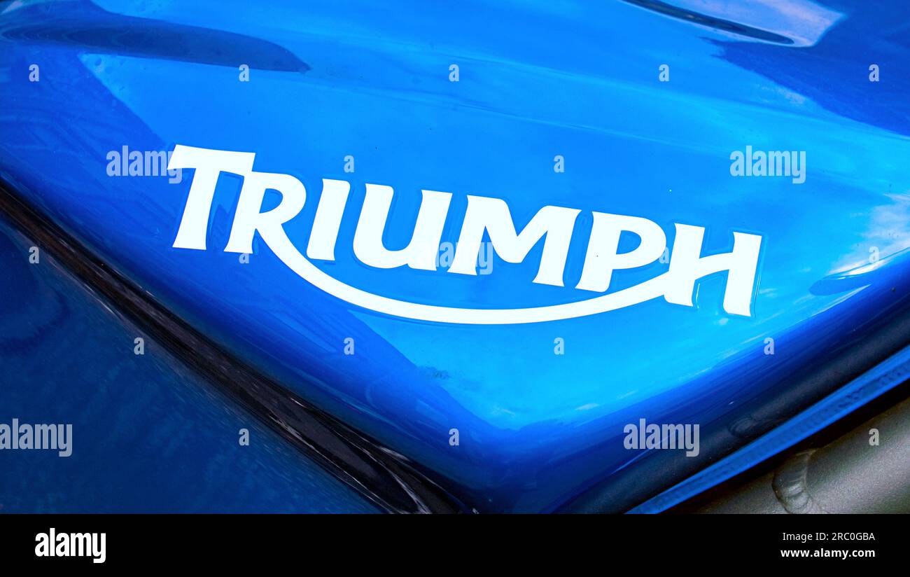 triumph motorcycle logo Stock Photo - Alamy