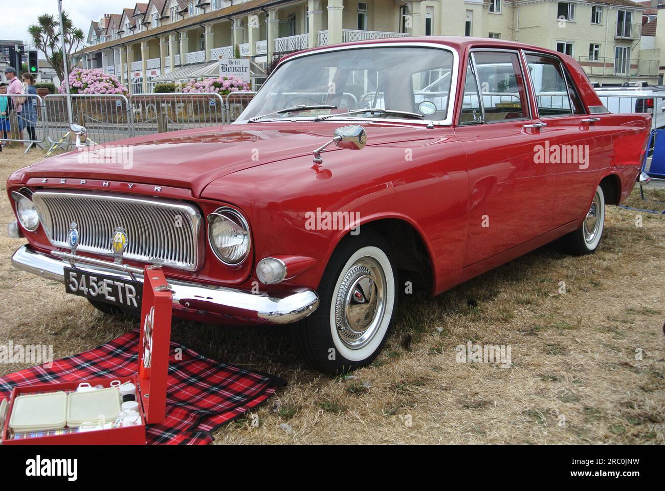 A 1963 Ford Zephyr 4 Mk3 parked on display at the English Riviera classic car show, Paignton, Devon, England, UK. Stock Photo